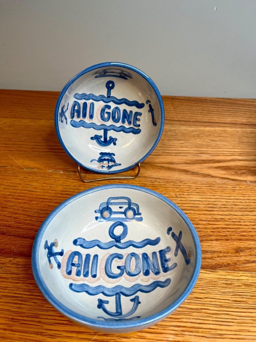 Set of 2 MA Hadley Childs Cereal Bowl "All Gone"
